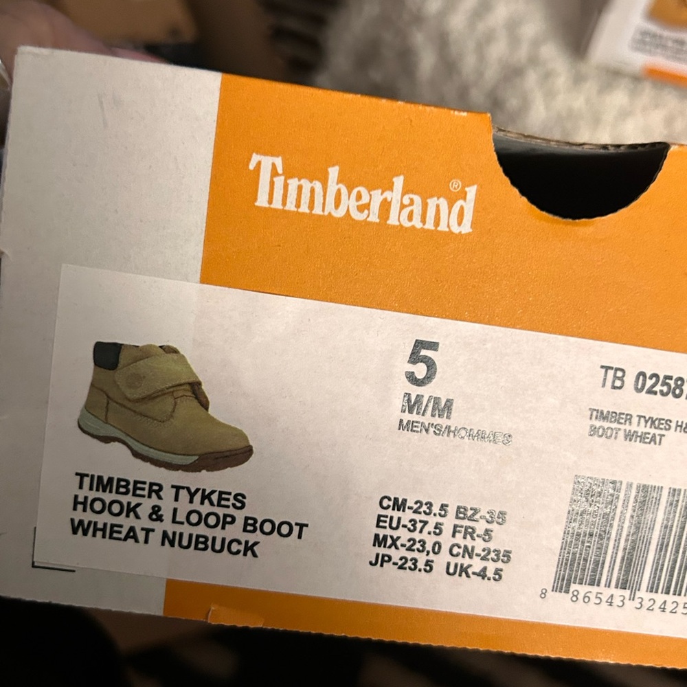 Timberland Kids Wheat Hook & Loop Boots